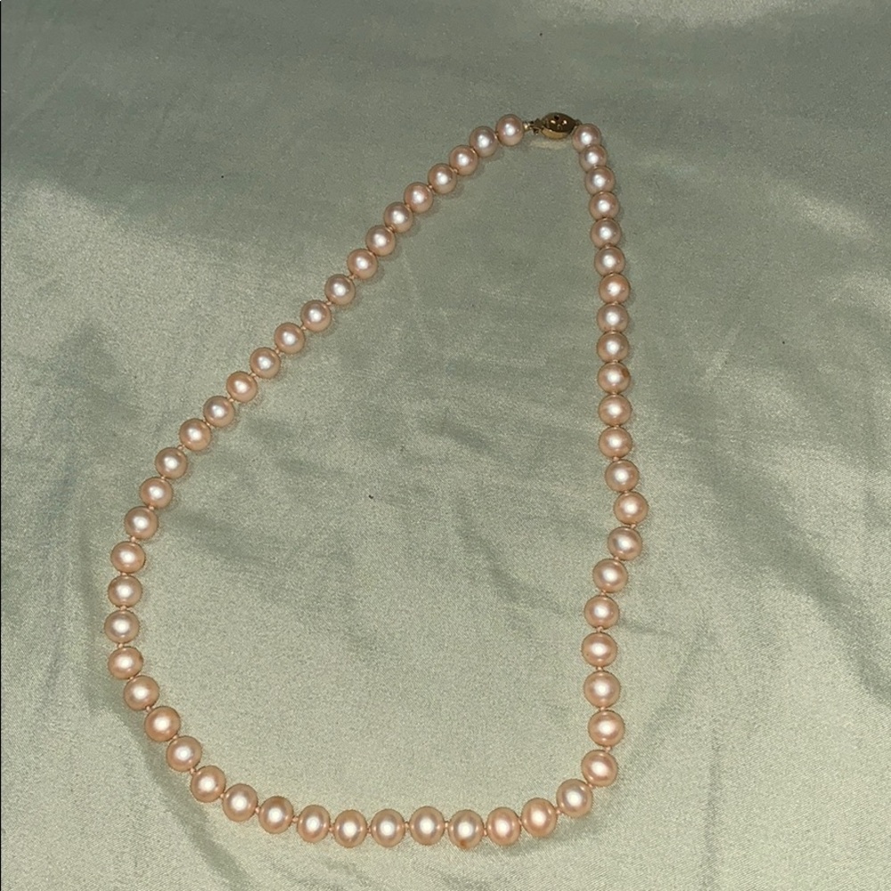 costume pearl necklace and earrings